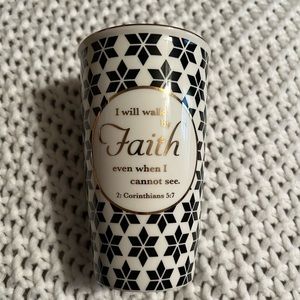 Glass Coffee Mug with Bible Verse